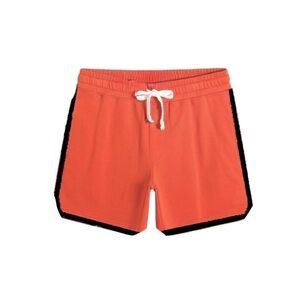 Coral Athletic Shorts with Black Trim